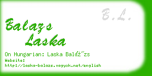 balazs laska business card